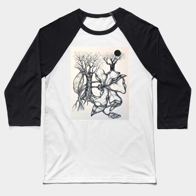 Strange Forest Baseball T-Shirt by Tstafford